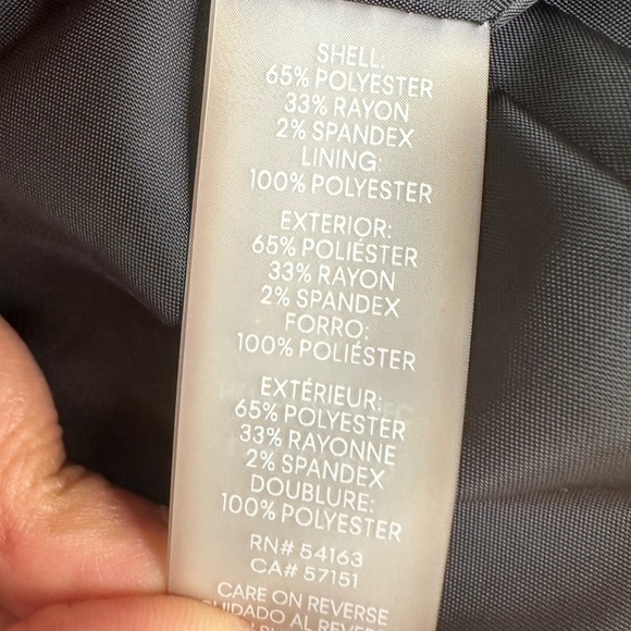 Calvin Klein Women's Front Zip Black & White Color Block Business Jacket‎ Size 4 - Picture 8 of 15